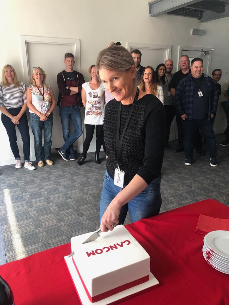 CANCOM_UKI's tweet photo. Celebrating the @CANCOM_UK 1 year anniversary in style. #HelloCANCOM!  https://t.co/QJ4IZa92cM https://t.co/ZTKkKyzUje