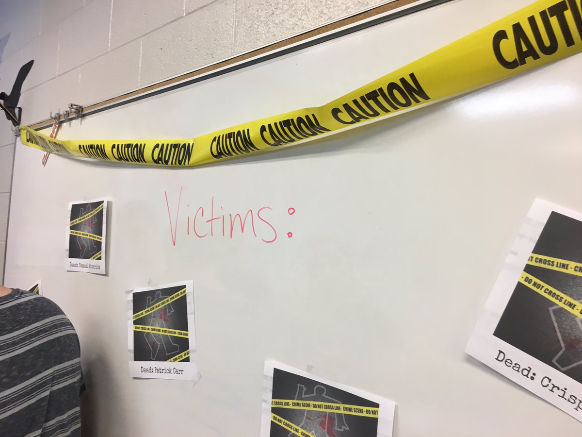 There’s been a massacre in Ms. Parvin’s class! The Boston Massacre- CSI Style. @HVAPrincipal