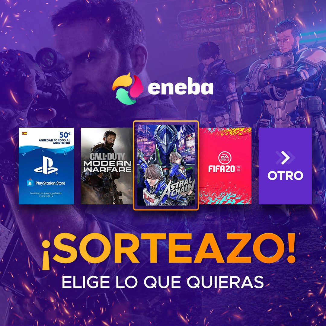 ¡SORTEAZO! Elige el juego o producto que quieras para PC, PlayStation, Xbox, Nintendo...

✅ Entra en el enlace
 
✏️ Cuantos más pasos completes más posibilidades

¡Suerte a todos!

🎯Para España y todo Latinoamérica

⏳ Finaliza el 19 de agosto

➡️ gleam.io/tGPgK/sorteazo…