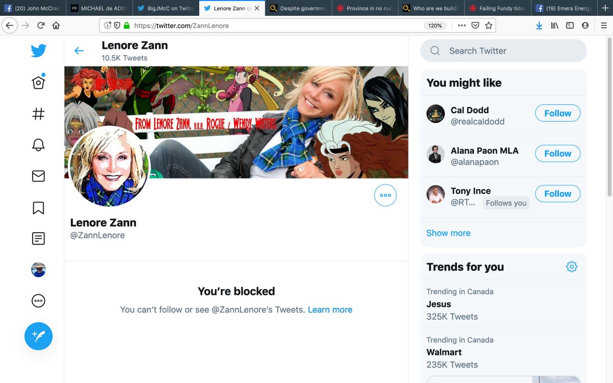 BigJMcC's tweet photo. It has come to this. #BlockedByLenore #LenoreZann @zannlenore
#OffshoreDrilling
#NorthernPulp
#Reconciliation
#StopAltonGas
#IrvingShipbuilding
#ScottBrison
#NDP
#Truro
#JWR
#Pipelines
#InvernessAirport
#Lavscam
#nspoli
#canlab
#CUPW
#RightToStrike
#CPP
#SearsCanada
#USMCA https://t.co/rQiHvecXhN