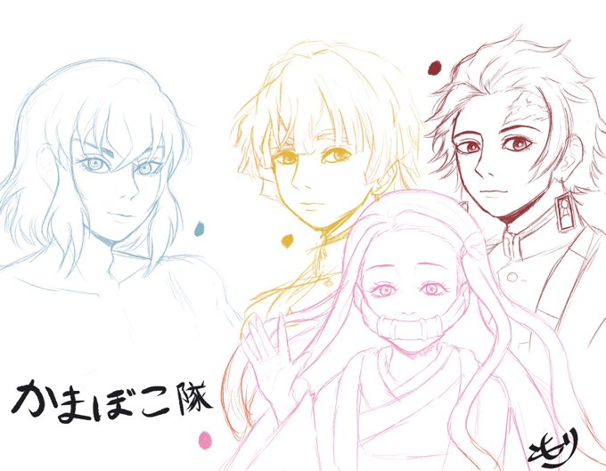 ともりさんがTwitterに投稿した竈門炭治郎(鬼滅の刃)のイラスト。