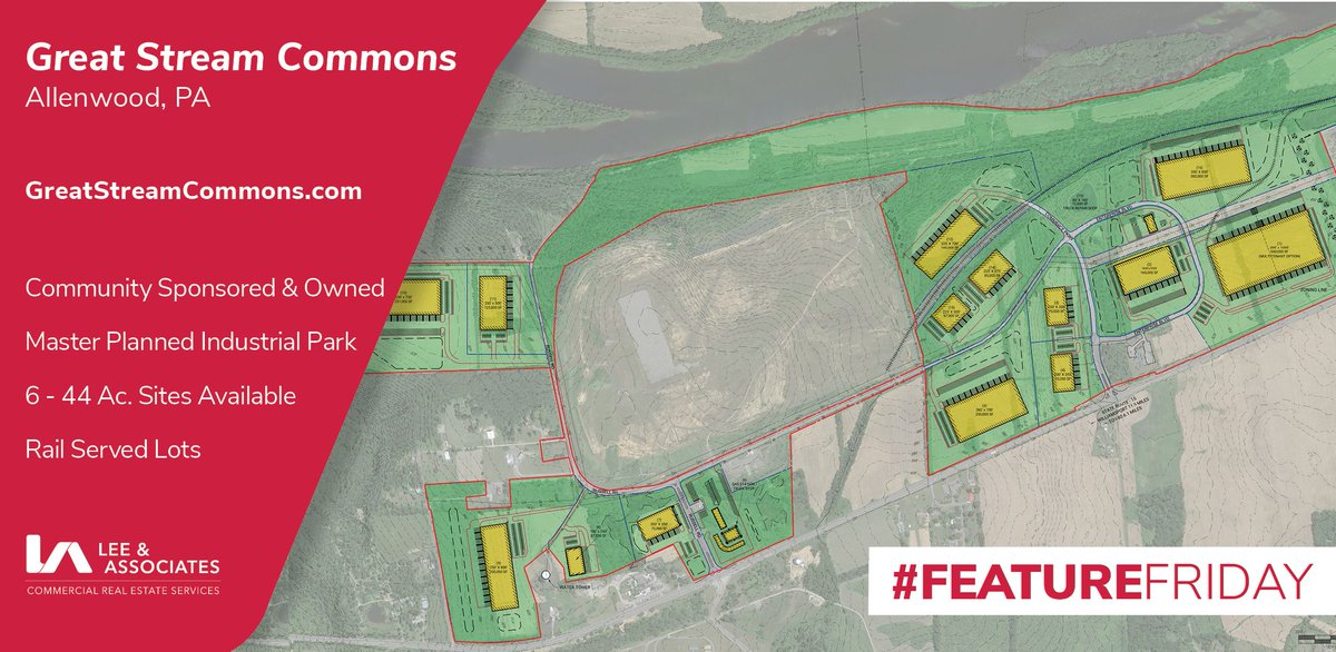 LeeAssociatesPA's tweet photo. #FeatureFriday - #GotRail? We do! Check out https://t.co/EQL0bPjArx for details on the flexible options in this community sponsored and owned industrial park. #CRE #Unionco #LeePA #industrial https://t.co/yhhiGXeA08