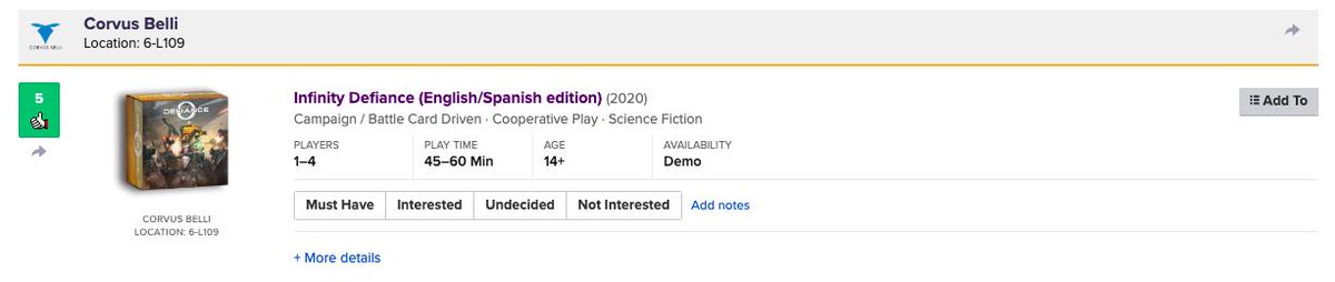 🇬🇧 Infinity Defiance is right now in the SPIEL '19 Preview of BGG. Give us your 👍
🇪🇸¡Infinity Defiance está el listado de preview del SPIEL Essen de la BGG!  Dadnos vuestro pulgar 👍 
boardgamegeek.com/geekpreview/12…