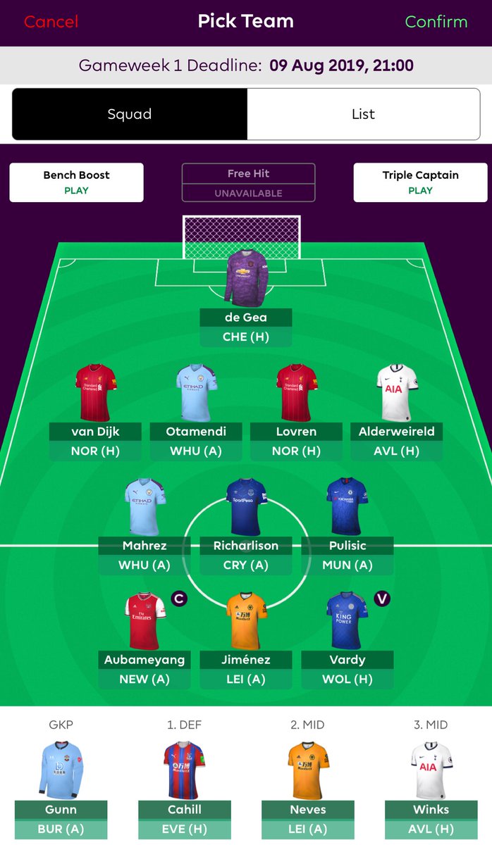 MozayWillSnap's tweet photo. #fantasypremierleague #gameweekone my team is in #rarebreeds ๐ค๐ฟ๐ @OfficialFPL @premierleague https://t.co/G3zS5LCrpm