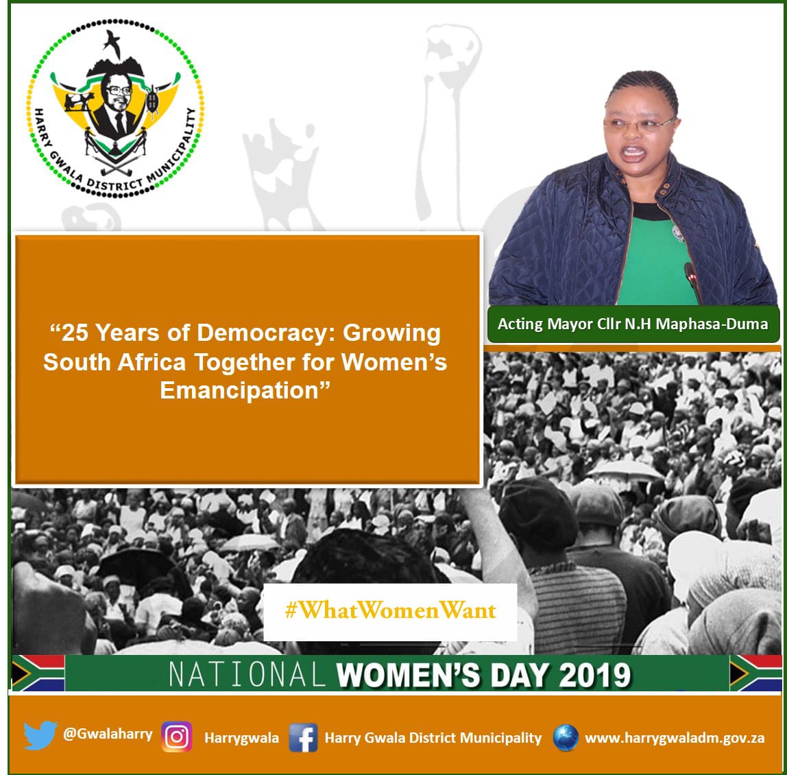 Happy Women's Day to all the phenomenal ladies in South Africa.