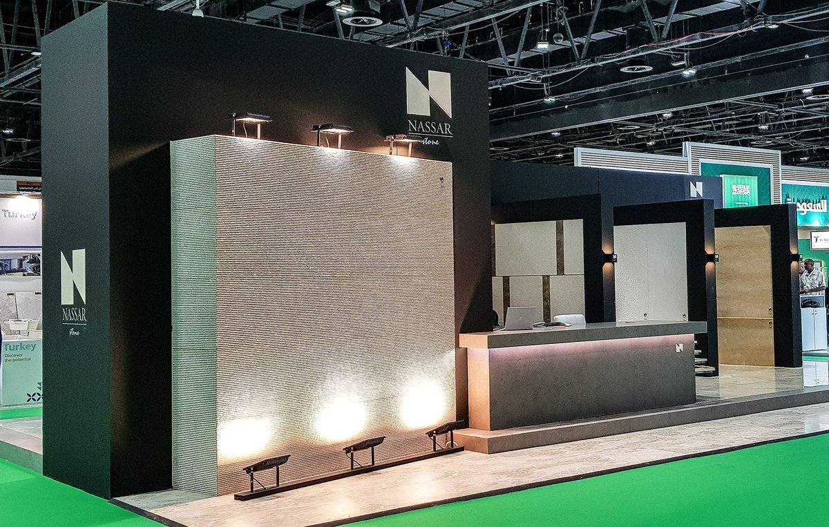 NassarStone's tweet photo. A look back at our outstanding booth design during last year's BIG 5 Show 2018 in Dubai. 

#nassarstone #35years #dxb #uae #dubai #Big5exhibition #innovation #interiordesign #unique #modern #installation #ConstructionNews #construction  #staytuned https://t.co/vK6smUYMSe
