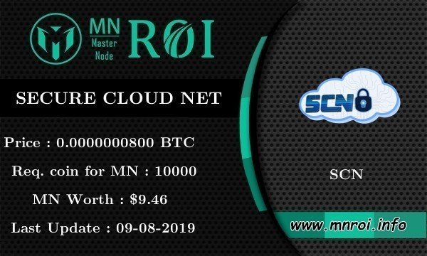 mnroi_info's tweet photo. SecureCloudNet (SCN) has been added on Our Platform https://t.co/vdharGu4lY.

Check @SecureCloudnet on https://t.co/2vwgP2OtAG

#SecureCloudNet #SCN #mnroi #Crypto #MasternodeMonitoring #Cryptocurrency #masternode #MNNotification https://t.co/5OjSva6f05