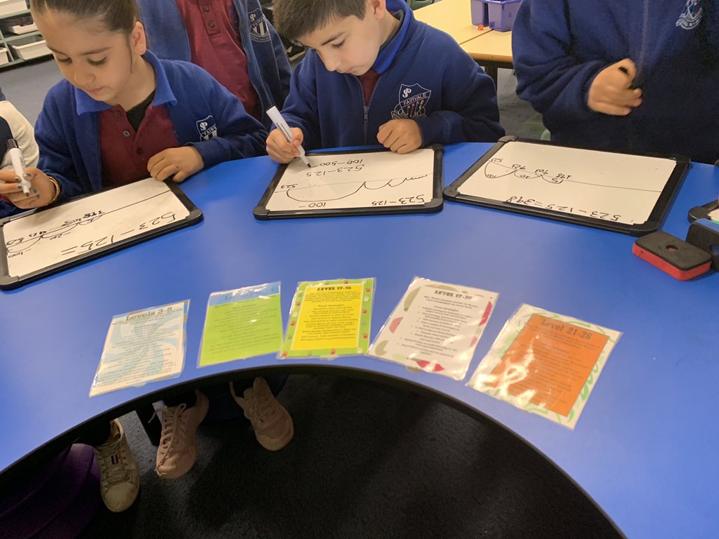 Math groups enjoying a bit of an extension. Using jump strategy to subtract 3 digit numbers from another 3 digit. They all love to be challenged! <a href="/fairvaleps/">FairvalePS</a>
