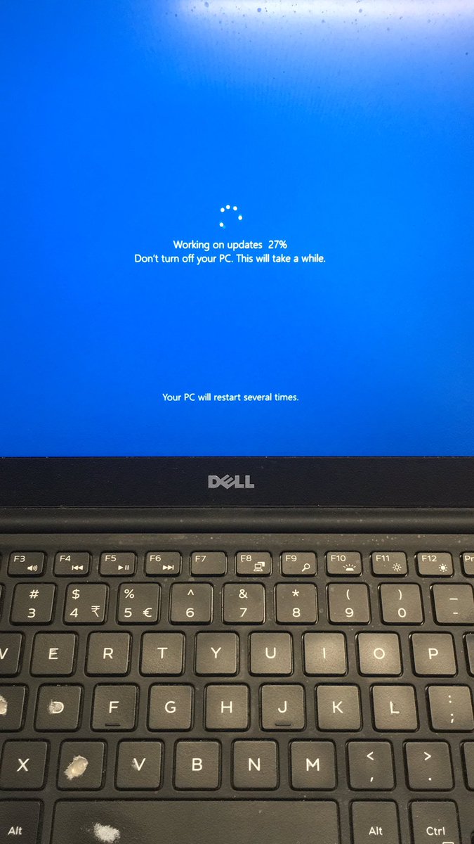 When you stupidly decide to do the new Windows 10 update when you get into the office, not realizing it’s going to take an eternity!! It’s going up 1% every 5 minutes 😡#thisWillTakeAWhile #Windows10 #windows #windowsupdate