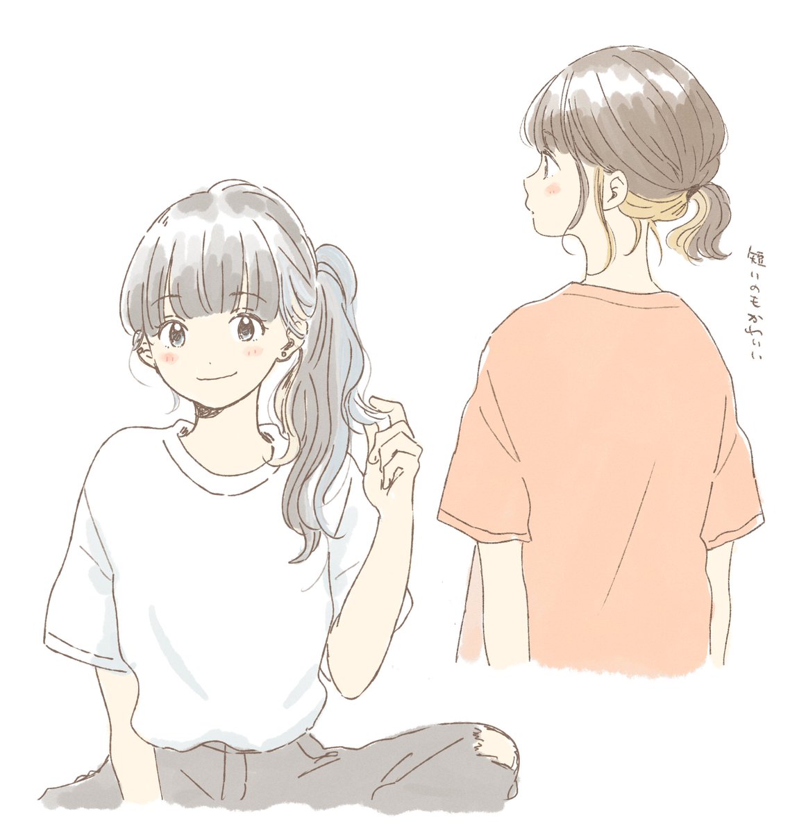 いつか على تويتر お題箱のポニーテールとインナーカラーで服装はラフなtシャツの女の子 いつか على تويتر お題箱のポニーテールとインナーカラーで服装はラフなtシャツの女の子