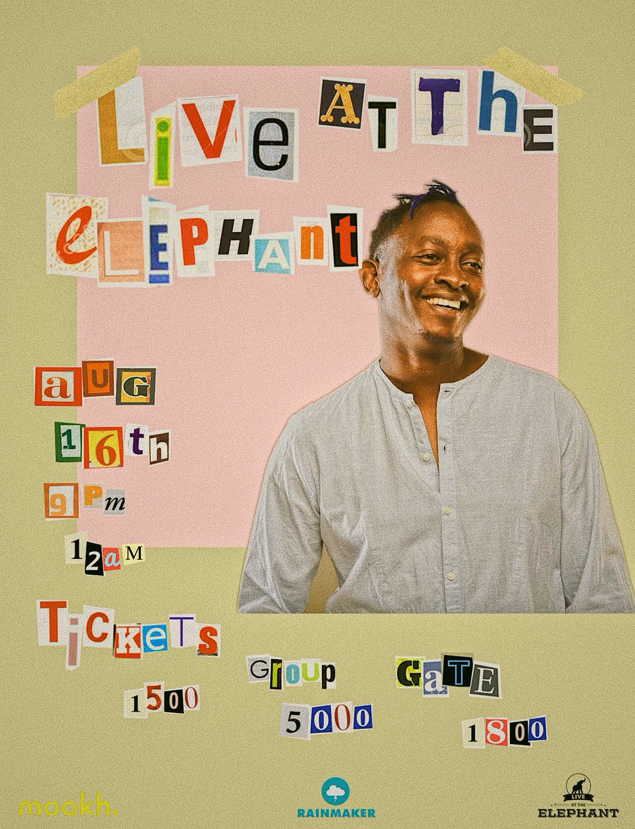 theelephantke's tweet photo. WE ARE BACK!!! 
Next Friday,16th August, #LiveAtTheElephant brings you @CianoMaimba, @tetushani &amp; @EricWainaina in our #ConcertInTheRound setup. 

We’re happy to invite you all to our flagship music event. For those who purchased tickets on Mookh, they will still be valid https://t.co/OklxqBmpZg