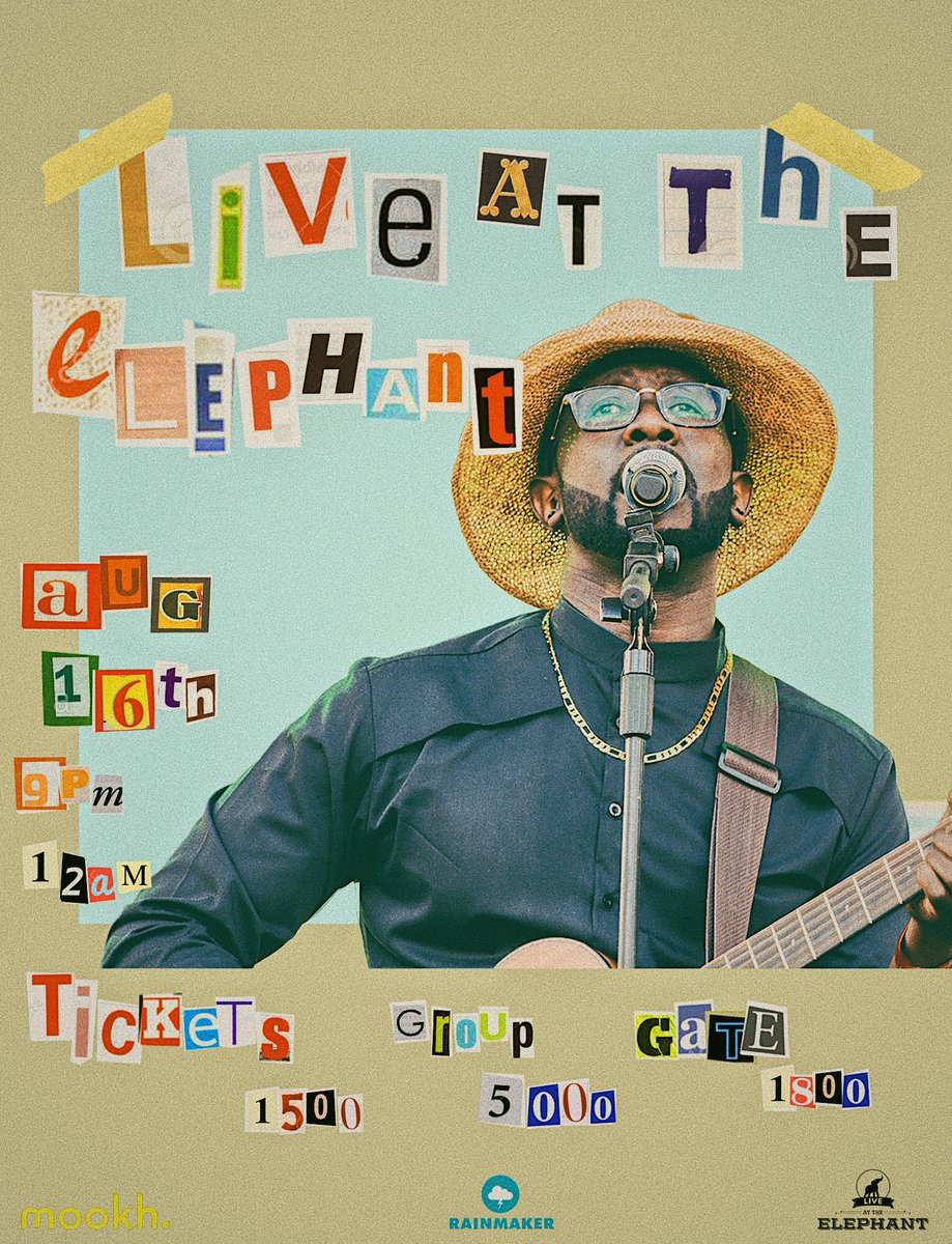 theelephantke's tweet photo. WE ARE BACK!!! 
Next Friday,16th August, #LiveAtTheElephant brings you @CianoMaimba, @tetushani &amp; @EricWainaina in our #ConcertInTheRound setup. 

We’re happy to invite you all to our flagship music event. For those who purchased tickets on Mookh, they will still be valid https://t.co/OklxqBmpZg