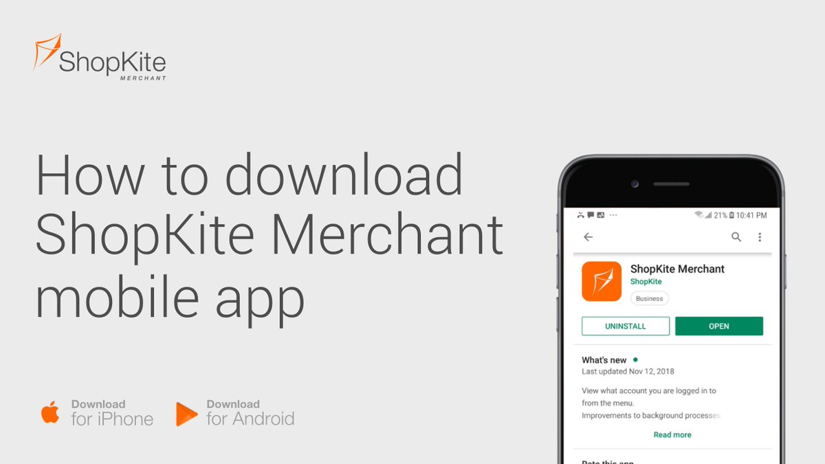 ShopKite's tweet photo. [VIDEO] Click the link below to see how to download ShopKite Merchant to your mobile phone.

YouTube Link
https://t.co/vPSI0sR6qS

#shopkite #pos #retail #pointofsale #salesrecord #bookkeeping #finances #SMEs #barcode #Receipts #POSReceipts https://t.co/j4Q30qUeqM