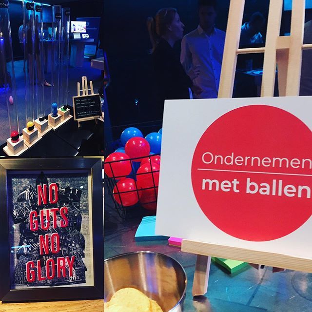 Heerlijk als dingen samen komen. Zoals het thema van de dag #nogutsnoglory perfect paste bij #ondernemenmetballen
