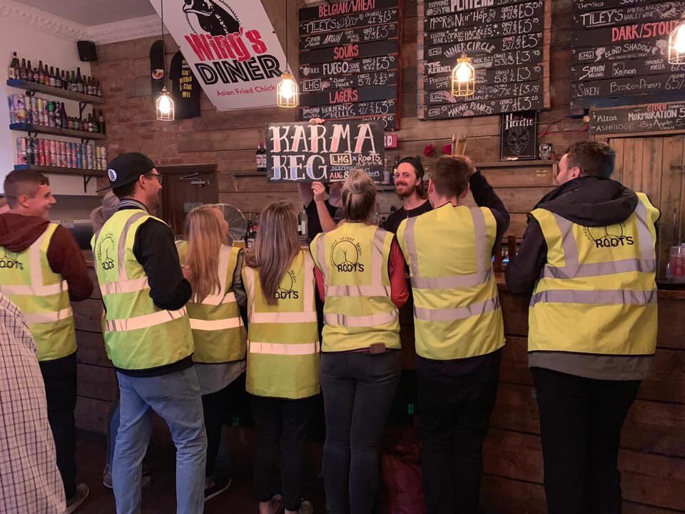 RootsStreetTeam's tweet photo. We would like to say a massive thank you to @SmallBarBristol and @LHGBrewingco for having us as their chosen beneficiary for their Karma Keg!

ALL profits from the sale of Counter Balance goes to us! 

Here we are enjoying a very delicious glass last night! 🙌🏼🍻 https://t.co/neFs9dvdYx