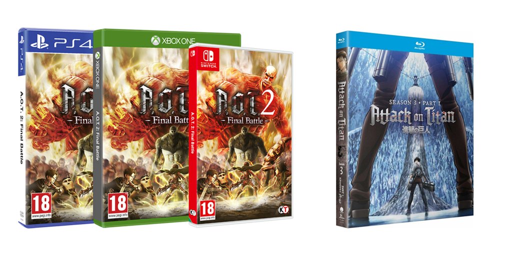 We’ve partnered with @MangaUK for #FreebieFriday

How to Enter:
RT this post
Follow <a href="/koeitecmoeurope/">KOEI TECMO EUROPE</a>
Follow @MangaUK

Prizes:
Grand Prize: AOT2: Final Battle + S3 Part 1 Blu-ray
Runner Up: S3 Part 1 Blu-ray

EMEA only, winners picked Mon 12th at 5pm BST! Good Luck #KTFamily