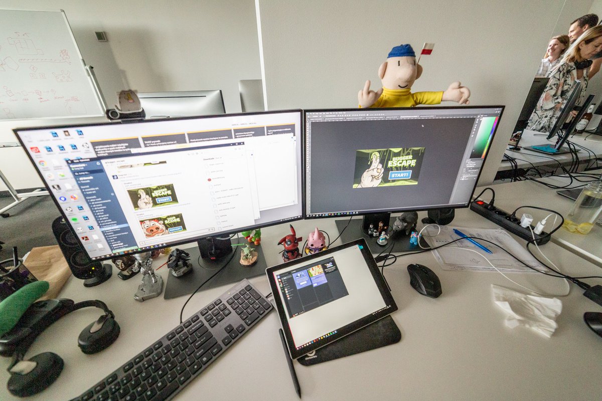 gamesture's tweet photo. Sometimes you have to take a break from making a game to make a game! Our second #gamejam provided fresh ideas and a lot of fun for the whole team. https://t.co/Yl9fF5bkff