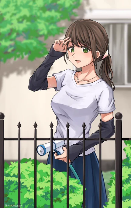 「ねぇ、スイカ食べてかない?」と声をかけてくれる人妻 