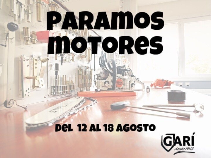 Taller_Gari's tweet photo. Ya están aquí nuestras vacaciones!!! Es hora de parar motores, nos vemos el 19!!! #Vacaciones #agosto #cerradodel12al18 #nosVemosEl19 https://t.co/BC9oPGA2V9