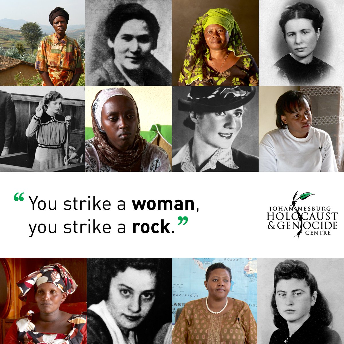 This #WomensDay we remember and are inspired by the courage and resilience of women in the Holocaust and the 1994 genocide in Rwanda. Survivors, resistors, rescuers and victims. Women who showed strength and bravery, compassion and kindness, love and mercy.