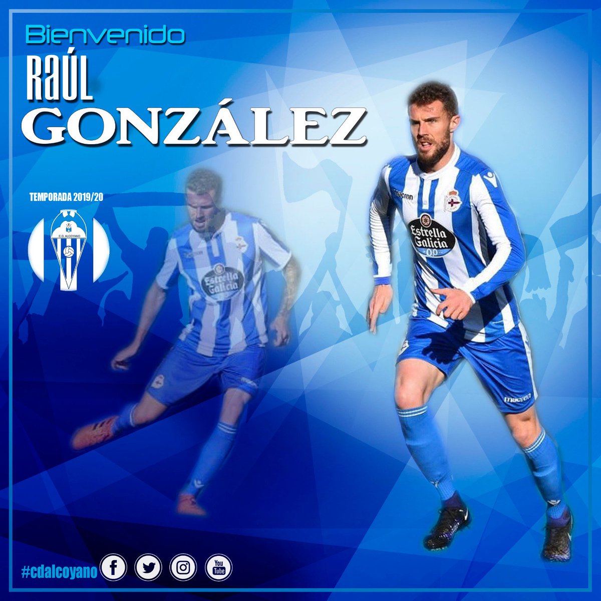 📢 El C.D. Alcoyano tiene una nueva incorporación, se trata de Raúl González.

💪 El canterano blanquiazul vuelve al Deportivo, tras pasar por los filiales de Atlético de Madrid, Mallorca y Deportivo de la Coruña.

#ResurgirCDA #presentacion #fichajes #vueltaacasa #raulgonzalez