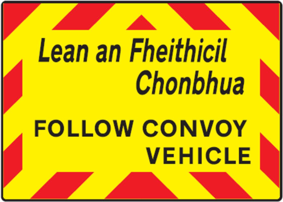 ErncoGroup's tweet photo. WK099 FOLLOW CONVOY VEHICLE signs from @ErncoGroup Available in orange or yellow/red Class RA2 retro-reflective sheeting on rigid pvc or corriboard substrate. Eyelets can be fitted for ease of fixing to convoy vehicle. 
Email traffic@ernco-group.com for more information. https://t.co/fwElY0E14h