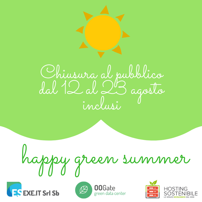 Gli uffici di Exe.it resteranno chiusi al pubblico dal 12 al 23 agosto inclusi, buone vacanze a tutti voi!
Assistenza ➡️ assistenza.exe.it