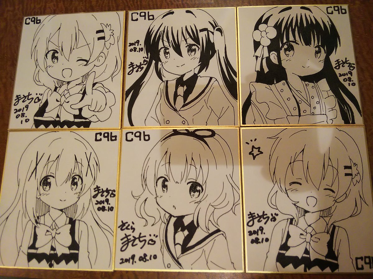 明日の新刊セットくじのミニ色紙できました❗️新刊セット購入された方はくじが一回引けます❗️当たれば色紙や抱き枕、サイン入り同人誌などがもらえます❗️ちょっとしたおまけとして楽しんでもらえたら幸いです🤗 