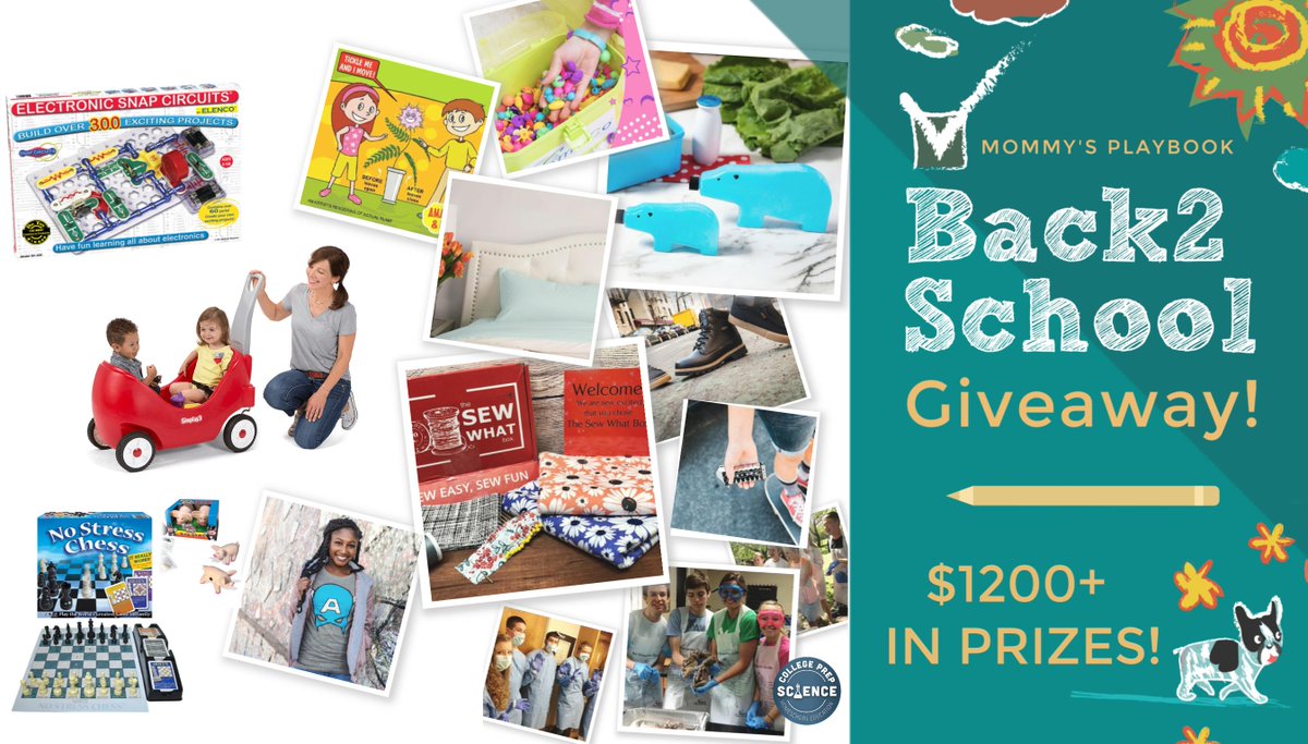 MommysPlaybook's tweet photo. [ad] #EntertoWin the Back2School #Giveaway from our sponsors @SnapCircuits #MonkeyBusiness @PeachSkinSheets #CollegePrepScience #TaylarMade @TickleMePlants @TigerLight_Inc @LugzNYC @simplay3company @WinningMovesUSA @TVStoreOnline

ENTER HERE: https://t.co/pU8oYaSwVm

#BTS #Sweeps https://t.co/uttk5r2hOd