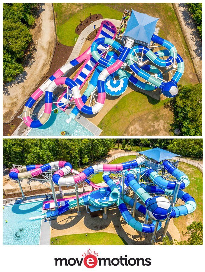movemotions's tweet photo. Some weeks ago mov(e)motions produced videos and pictures of new slides at Whilin’ Waters in North Charleston in South Carolina, USA for our client Whitewater West. For these pictures we used on of our three different drones.
#WhiteWaterWestIndustriesLtd https://t.co/yJNOmwEl2Q
