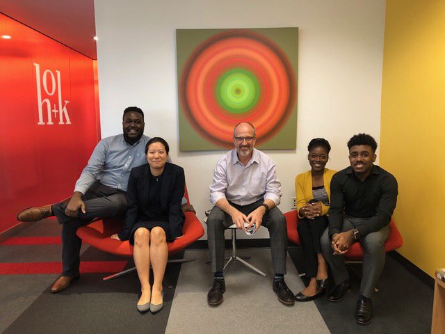 FAMU_SOA's tweet photo. M.Arch. student Stefan Bryan (far right) can choose from numerous mentors during his summer internship at HOK’s Tampa Office. https://t.co/CiB0uiXp0X