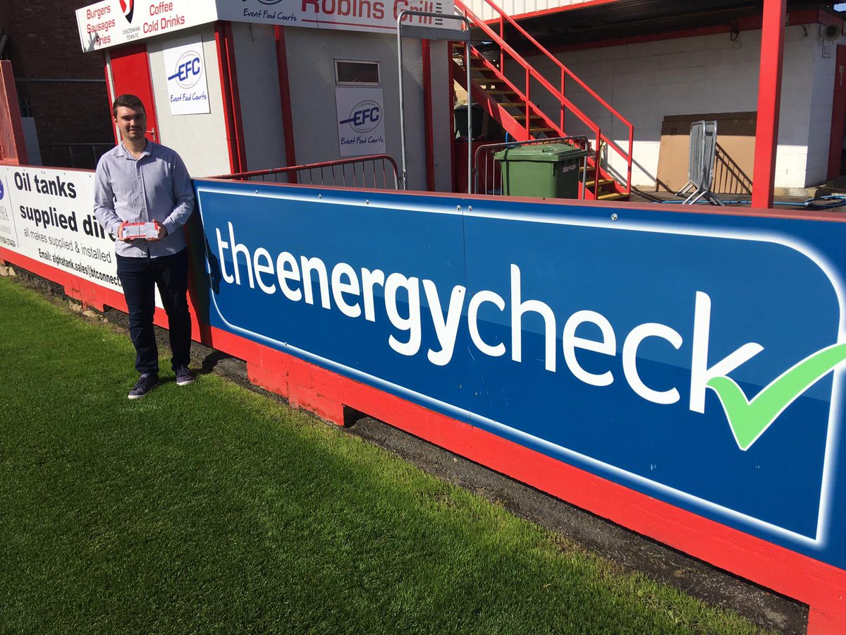 theenergycheck's tweet photo. Congratulations to Sam Edwards seen here collecting his season tickets to @CTFCofficial, which he won in July's Facebook competition.
And thanks to the club for taking these photos before the rain set in for the weekend 😀
#CheltenhamTown #CompetitionWinner #EnergySavingExperts https://t.co/6y2njOPDTO