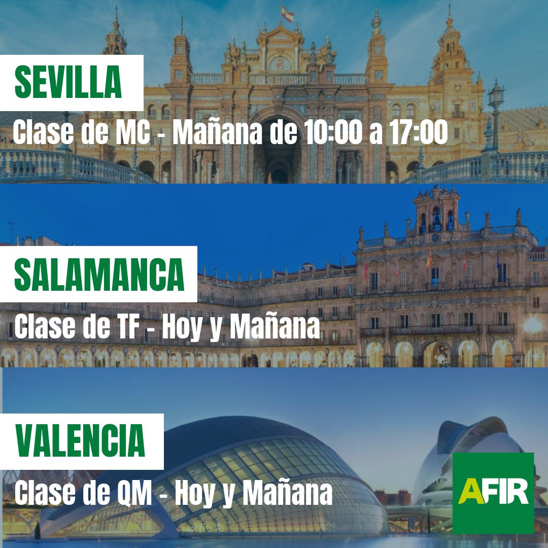 ¡Finde de clases en nuestras sedes!
Ánimos AFIRes de Sevilla, Salamanca y Valencia!!!🤓💪
Os esperamos nuevamente en vuestras clases para seguir dándolo todo y a tope con vuestra preparación de cara al FIR😎
-
¡A por todas chic@s!😉
#AFIR #Valencia #Sevilla #Salamanca #FIR2019
