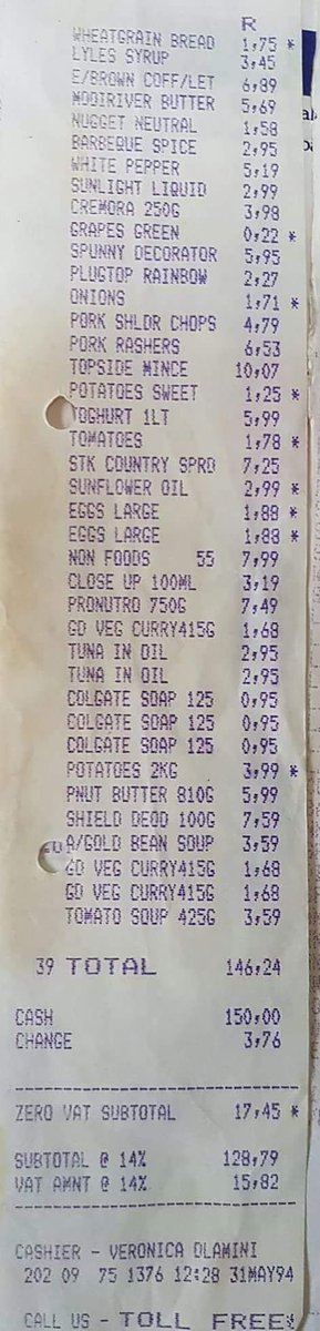 LuntuMag's tweet image. Food prices in 1994 😳