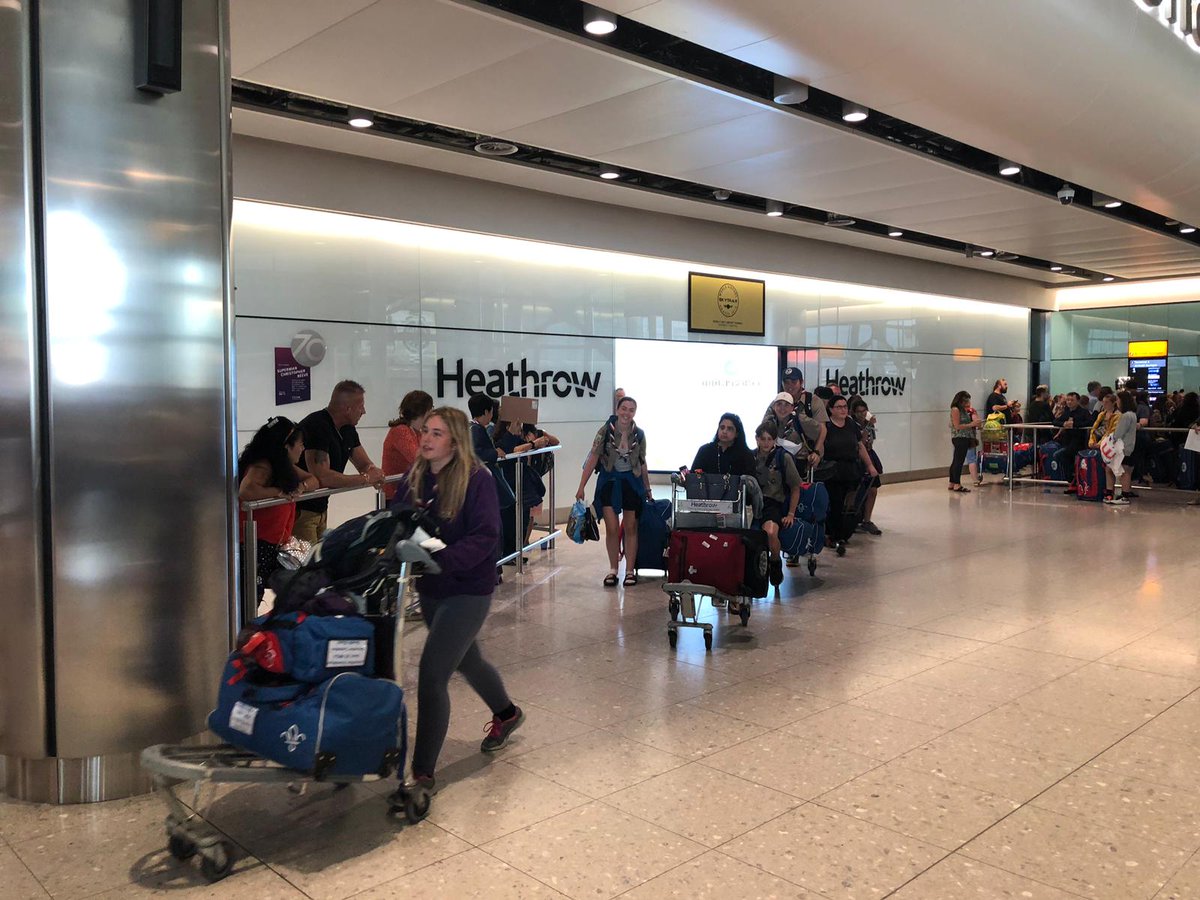 GLSE_Int's tweet image. @Unit25WSJ from @GLSE_Scouts have safely arrived back at @HeathrowAirport after a fun packed 3 weeks with @ukcontingent at @2019_wsj