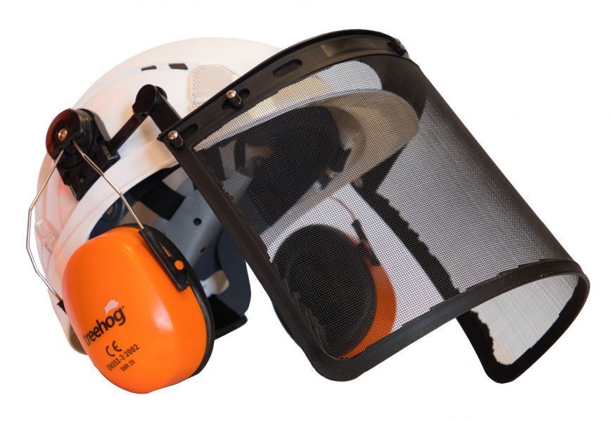Check out our Treehog Forestry Helmet Kits!  
Strong &amp; Lightweight Forestry Helmet, made from ABS plastic. Vented for comfort, and fully adjustable for size with ratchet type size adjuster wheel. 
Available in Orange or White!
Only £35.95!