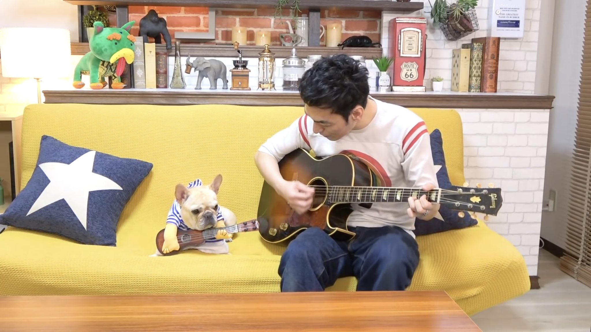 Kanna Twitterren 犬とギターコラボするミュージシャン やはり草彅剛は神