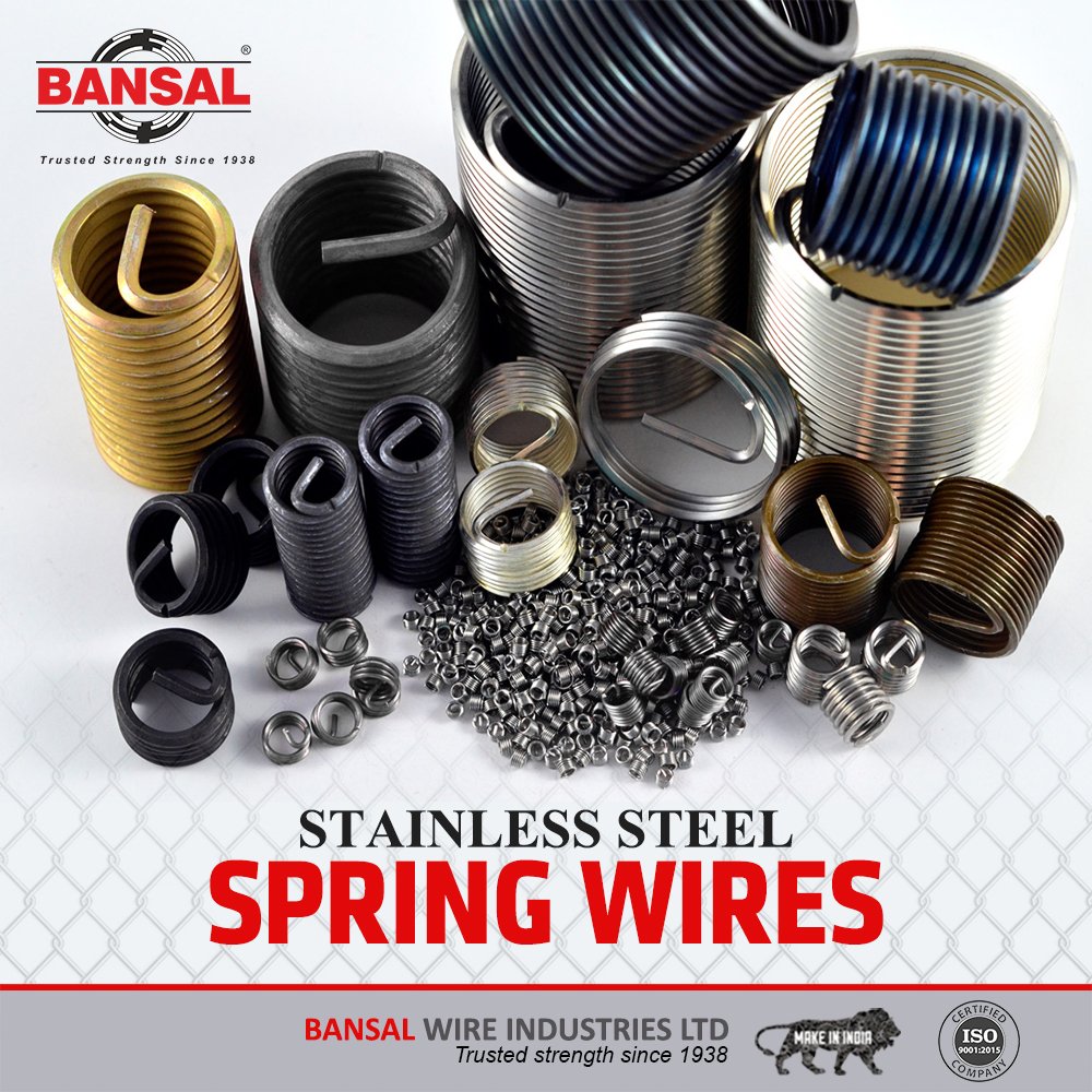 BansalWire's tweet photo. #BansalGroup: Spring Steel wires are cold drawn wires made from unalloyed high carbon steel.
Visit us for more info - https://t.co/gBYsQNtPQ4 OR Contact @9717494973
#SpringWires #SteelWires #GalvanizedWires #HighCarbonSteel #SpringRings #Manufacturer https://t.co/Vm4tRMIpiU