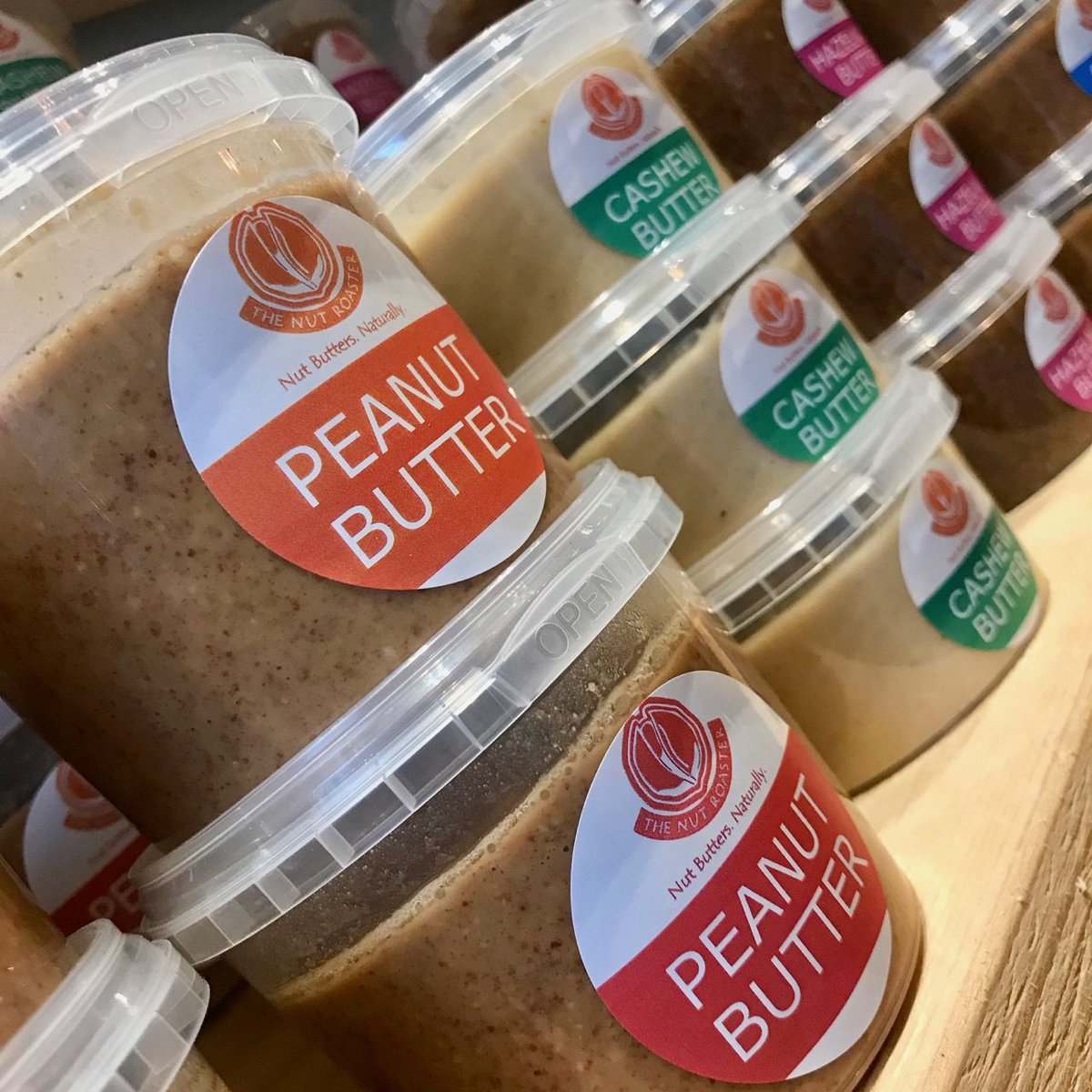 Delighted to have more <a href="/thenutroaster/">The Nut Roaster</a> 100% pure peanut, cashew, almond and hazelnut butters on our shelves today at mmm... and glug...

#mmm #glug #ingredients #cooking #recipes #thenutroaster #graingerstreet