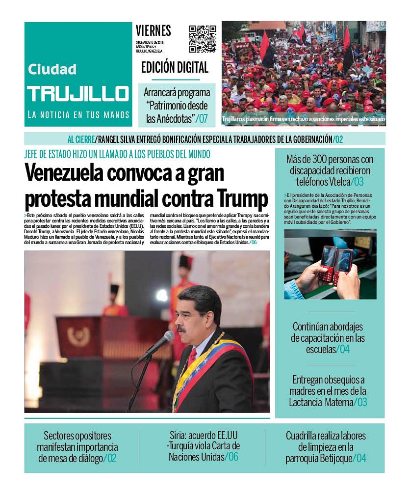 Buenos días aquí las Noticias Regionales en el estado #Trujillo #9Agosto