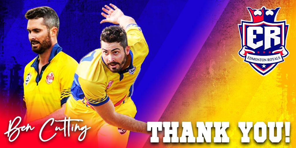 EdmontonGT20's tweet photo. Thanks @Cuttsy31 for the splendid time with #edmontonroyals  at @GT20Canada https://t.co/eUaEYBkaXC