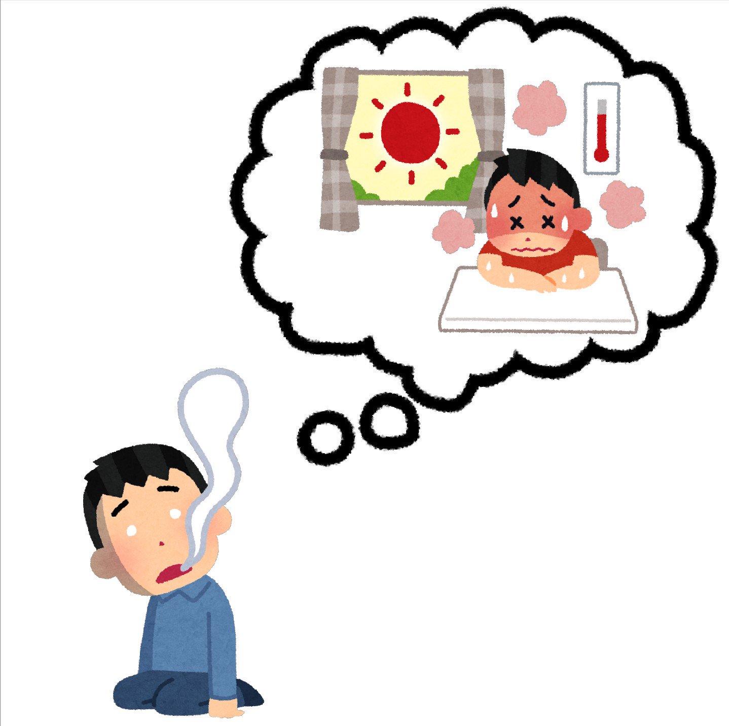 まいチクをいらすとやで再現 Dayukoume 再現難易度 使ったイラスト 3枚 ふきだしのイラスト 室内で熱中症 になっている人のイラスト 魂が抜けた人のイラスト 男性 まいにちチクショー T Co Vplvsezlbu Twitter