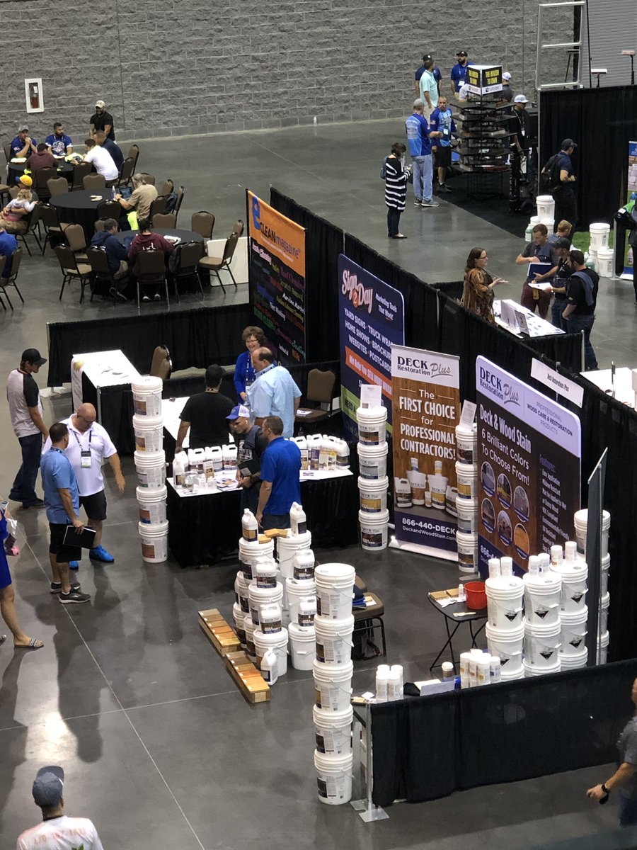 DeckRestoration's tweet photo. @DeckRestoration is @hugeconvention with our full line of Restoration Products and Deck &amp; Wood Stains! #wizardofwood #deckrestoration #deck #wood #deckstain #stain #paint #restoration #contractors https://t.co/ObB08OyX3L