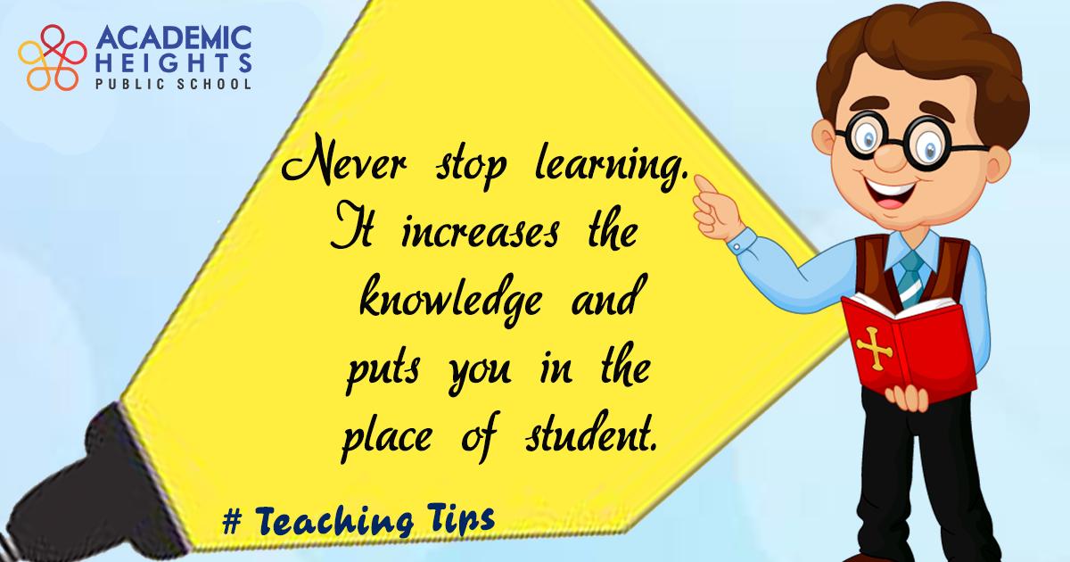 ahpsofficial's tweet photo. ♻️Never stop learning.♻️
✅✅if increase the knowledge and puts you in the place of the student.♻️♻️
#Teaching_Tips https://t.co/4Ue7FLVNUz