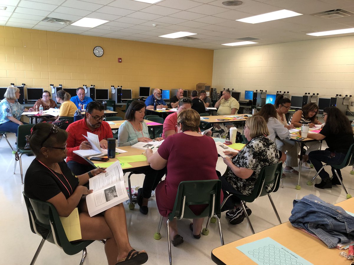 CTE teachers learning together during preplanning.  We are off to a great start and looking forward to our students’ successes!  We are an incredible team!