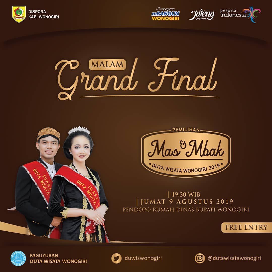 Monggo warga Wonogiri yang saat ini wonten teng kota Wonogiri, langsung merapat ke Pendopo Rumah Dinas Wonogiri

Gratis kagem rencang-rencang sedoyo

#PestaRakyatMakinDekat