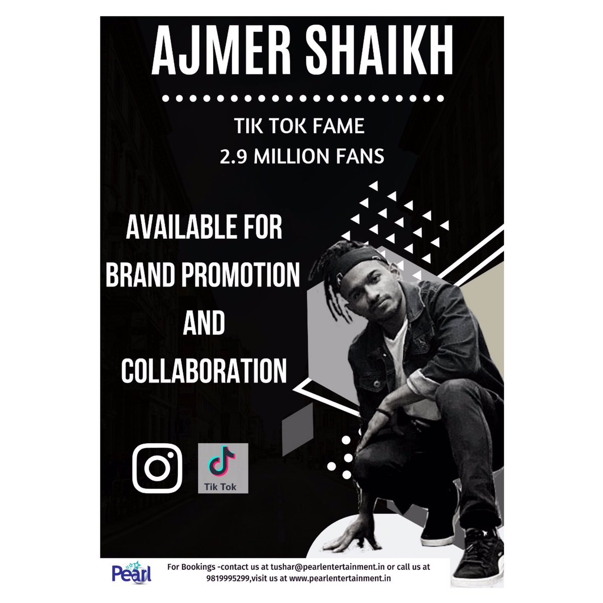 Get your brand to the audience with some swag ! Ajmer Shaikh #pearlexclusive