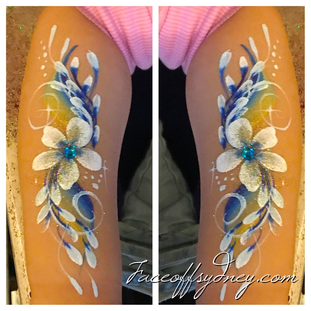 faceoffsydney's tweet photo. Quick floral arm #faceoffsydney #facepaintings #florals #pretty https://t.co/inTxxd1X9D