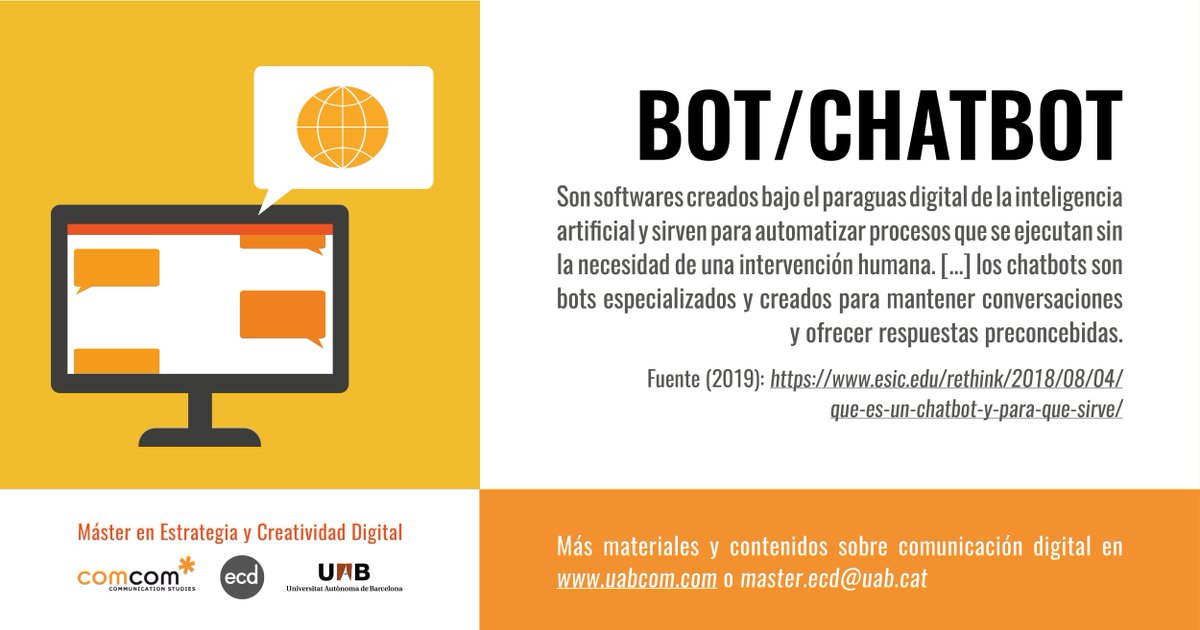 Seguro que has mantenido más de una interesante conversación con ellos pero... ¿sabes la diferencia entre #bots y #chatbots? 🤖💬 Nueva entrega del #DiccionarioECD