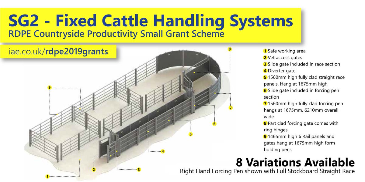 IAE1969's tweet photo. RDPE Countryside Productivity Small Grant Scheme SG2 compliant Fixed Cattle Handling Systems available September onwards from stock. Visit our guidance page for more info https://t.co/p9EUVdFNTy
#IAE1969 #CountrysideProductivity #Round2 #SG2 #FixedCattleHandlingSystems #CPSGS https://t.co/HVuKrJhSYu